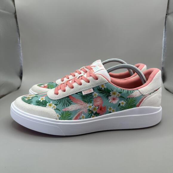 Kizik Shoes Womens Size 11 Pink Prague 2.0 Floral Honolulu Hands Free Sneakers - Picture 2 of 11